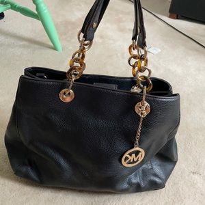 Michael Kors black leather purse, lightly used